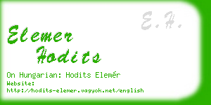 elemer hodits business card